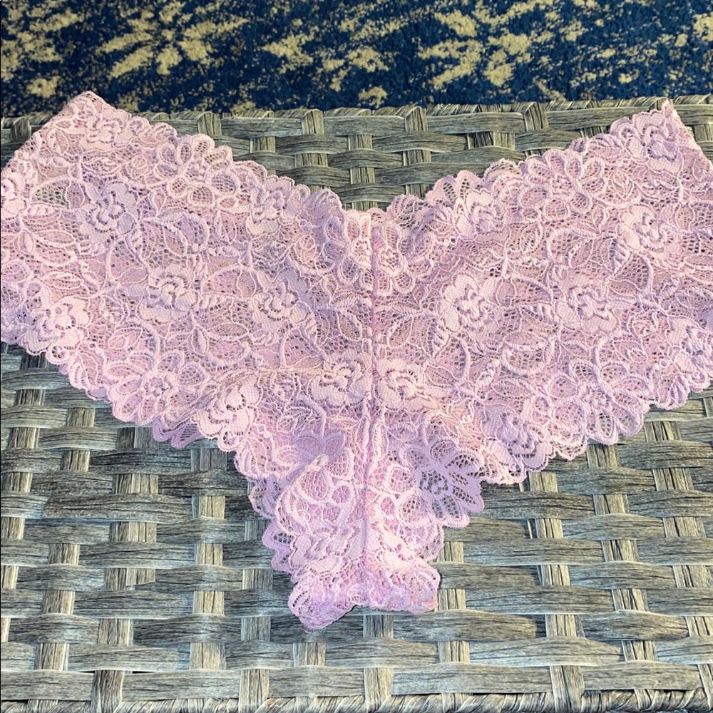Victoria's Secret Love Purple Lace Shortie Boy Short Panty Large